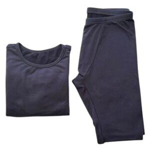 Tesla Microfiber Fleece Lined Base Layer Top Bottom Set Boys Youth‎ Large Grey